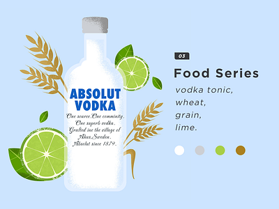 Food Series 03. Vodka illustration.