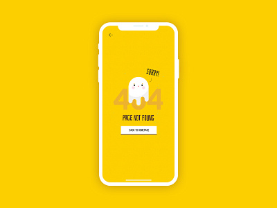 404 page - daily08 404 404 error 404page app cooking dailyui food ghost icon illustration ui yellow