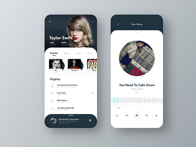 Music app - daily 09 app blue dailyui icon music music app player player profile ui