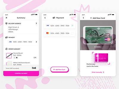 Daily UI Challenge #02 StationaryShop Checkout app card challenge checkout dailyui payment shop