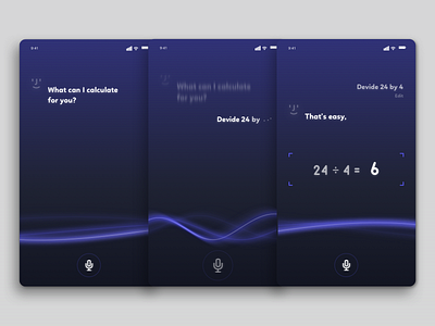 Daily UI Challenge #004 Calculator calculator chatbot robot sound voice wave