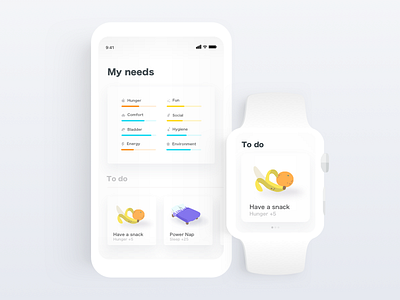 Daily UI Challenge #006 User Profile apple food health medical minimal needs profile user watch