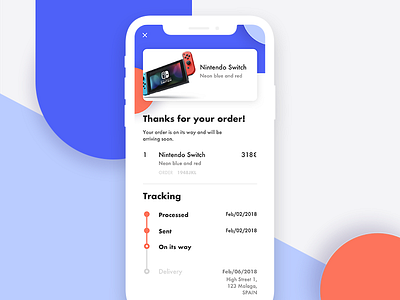 Daily UI Challenge #017 Email Receipt challenge dailyui email online receipt shopping switch