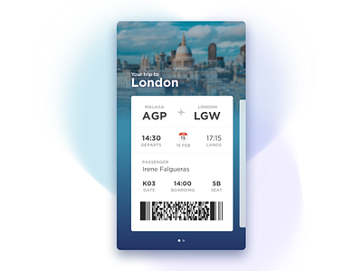 Daily UI Challenge #024 Boarding Pass