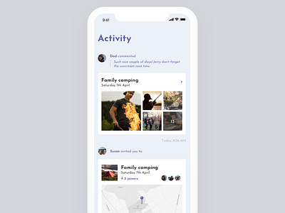 Daily UI Challenge #47 Activity Feed activity daily feed images photo sharing social