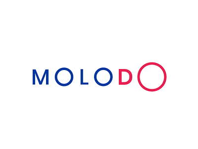 Logo for Molodo blue circle delivery drop drops logo logotype rain red water white