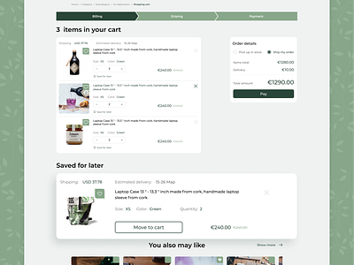 UX/UI Website Design for BuyRegio add to cart e-commerce eco eco-friendly grass green local meadow minimalism natural nature online shopping shopping website website design website layout wood