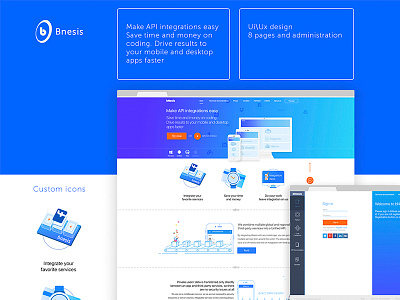 Bnesis animation api blue bnesis box development infographic startup ui ux web website