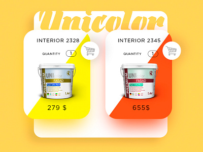 Unicolor color colors ecommerce landingpage paint shop ui ux web