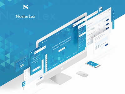 Nosterlex branding consulting design gradient illustration lawfirm lawyer market place marketplace paint saas ui ux web