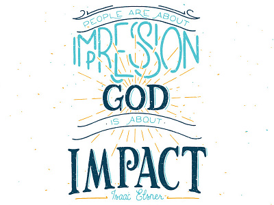 Impact hand lettering letters poster typography