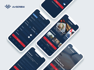 AirSerbia Airline App Design airline airline app app app design flight app flight booking icon design ios ios app mobile app mobile ui ui ui design uidesign ux