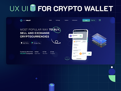 UX UI for crypto wallet design illustration ui ux