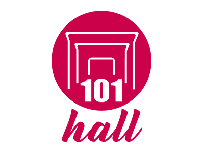 101 HALL - LOGO 101 hall bezews brand design hall illustration logo party red