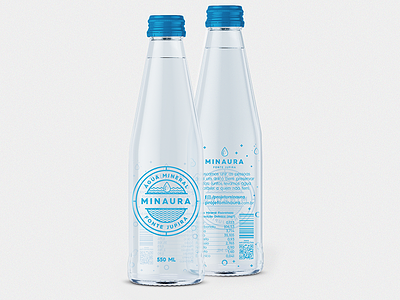 Água Minaura - Bottle water conception bezews blue bottle water design design packaging icon logo minaura pictogram water