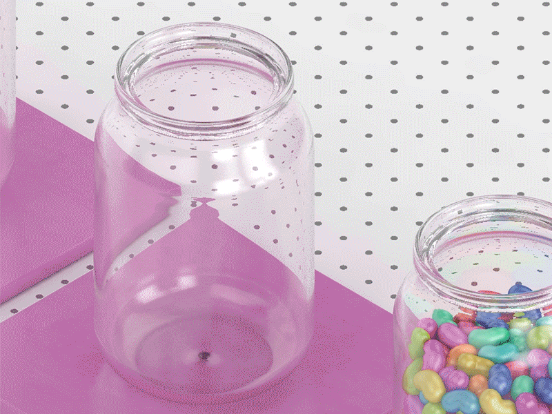 Pote de Jelly Beans - Pré render 3/3