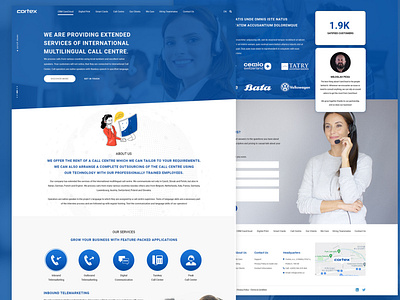 Call Center Website Design Layout