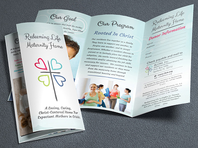 Redeeming Life Tri-Fold brochure creative brochure print media tirfold design trifold