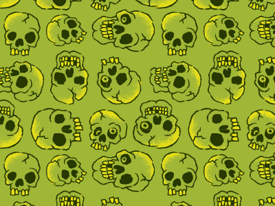SkullZZZ! halloween hand drawn illustration illustrator pattern skulls texture vector