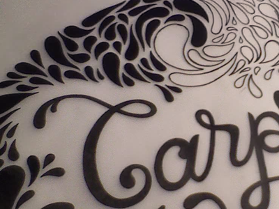 Carpe Weird hand lettering ink lettering typography