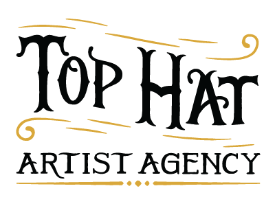 Top Hat Artist Agency business card business card hand lettering identity illustration lettering logo micron monogram sharpie typography victorian