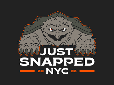 JUST SNAPPED Branding branding character design illustration logo snapping turtle type typography