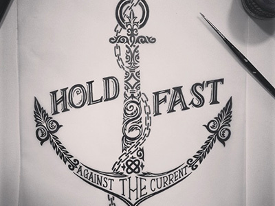 Hold Fast hand lettering illustration lettering typography