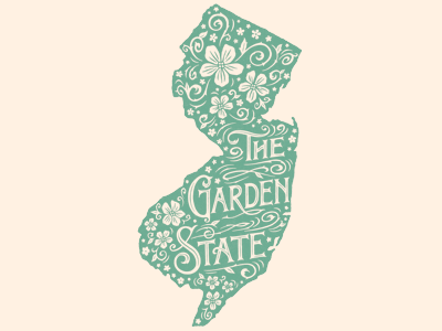 The Garden State hand lettering illustration lettering ligatures nj the garden state typography victorian