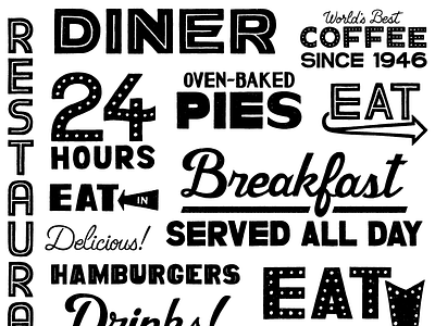 Diner Sign Nostalgia diners handlettering lettering nj retro signs type typography vintage