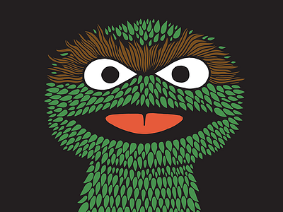 Oscar the Grouch style exploration 1970s character design design illustration oscar the grouch sesame street vintage