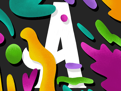 "A" for 36 Days of Type 36 days of type 36daysoftype 36daysoftype07 colorful illustration illustration art illustrations letter lettering lettering art letters