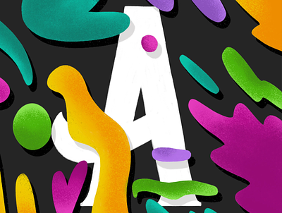 "A" for 36 Days of Type 36 days of type 36daysoftype 36daysoftype07 colorful illustration illustration art illustrations letter lettering lettering art letters