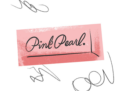 Pink Pearl doodle eraser illustration texture