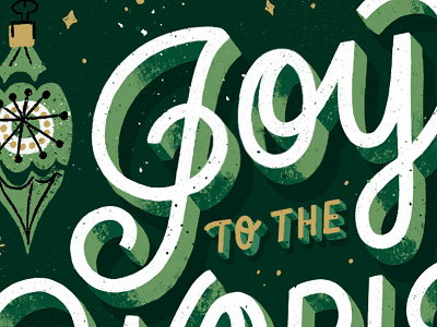 Joy to the World Sneak Peek 3d christmas christmas card handlettering joy to the world mid century procreate sneak peek texture