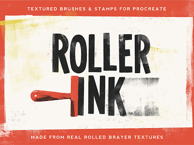 Roller Ink brayer creative market ink ipad procreate roller ink texture