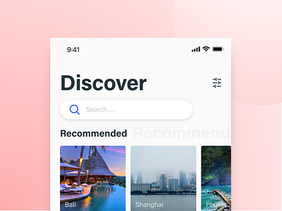 Iphone X - Travel App discover explore location iphonex travel travel app ui ux