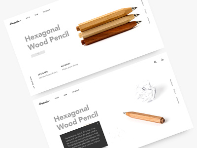 Landing Page - Wood Pencil animation design landing lettering minimal pencil type typography ui ux web