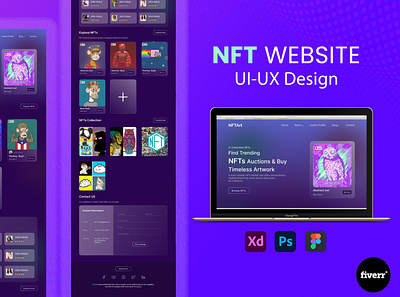 NFT Marketplace Website dashboard landing page design nft landing page nft website ui ui ux uiux user experience user interface user research