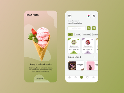 Ice Cream Contest Mobile App adobe xd android best creator content creativity figma ice creame illustration ios iphone mobile app photoshop strong app tending app trend ui uiux user interface ux xd