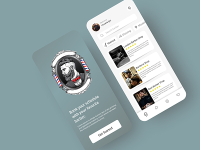 Salon Booking App Design - Barber Shop adobe xd android barber app content cutting figma hair cutter hair design illustration ios iso mobile app photoshop sketch texture ui uiux user interface ux