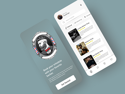 Salon Booking App Design - Barber Shop