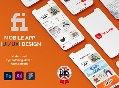 eCommerce app adobe xd design designer figma illustration logo mobile app mobile app design ui uiux user experience user interface user research web design website design