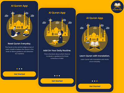 Quran Mobile App all app design mobile mobileappdesign product design ui user interface ux vector