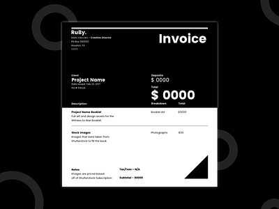 RuBy Invoice Template apple design invoice minimal print template ui user interface ux