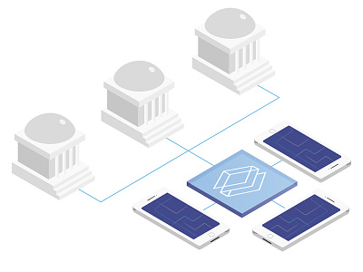 Open Banking Isometric Illustration banking illustration isometric