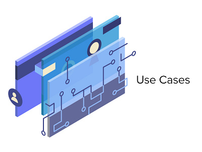 Use Cases Illustration banking icons illustration isometric