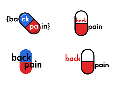 back pain logo logo vector