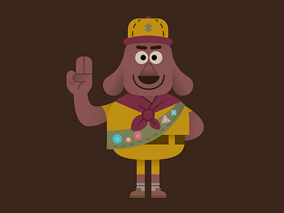 A good boy scout character design dog illustration vector