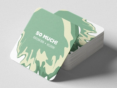 visual identity / helsinki / SO MUCH matcha / logo / coasters branding coaster graphic design logo matcha suomi visual identity