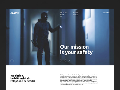 Engineering & Security company website b2b design kharkiv ngineering safety security ui ux website